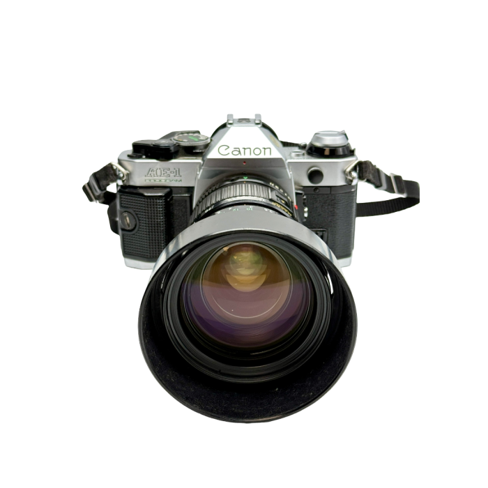 Aparat Canon AE-1 + Canon Zoom Lens 35-105mm F3.5