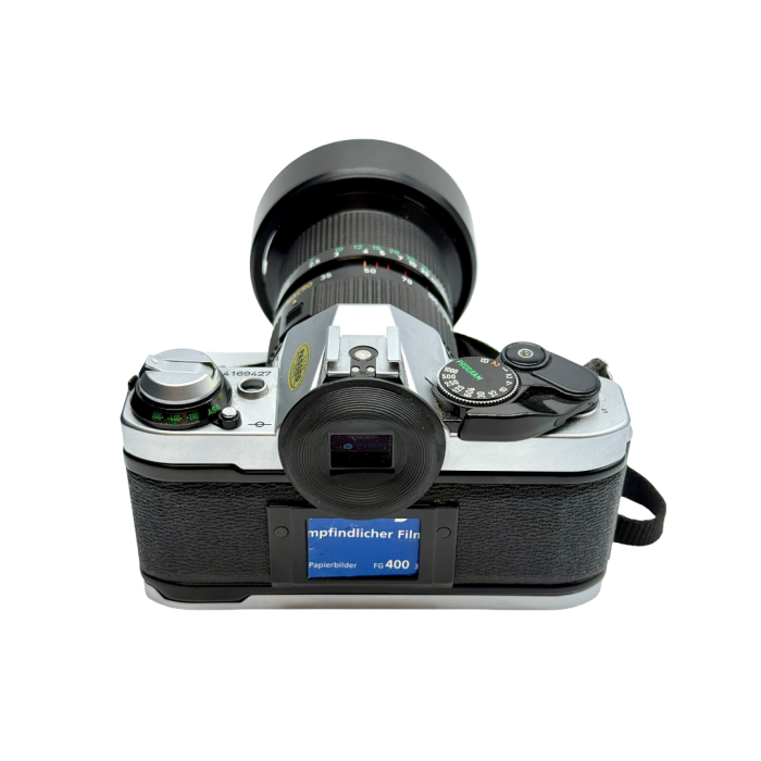 Aparat Canon AE-1 + Canon Zoom Lens 35-105mm F3.5
