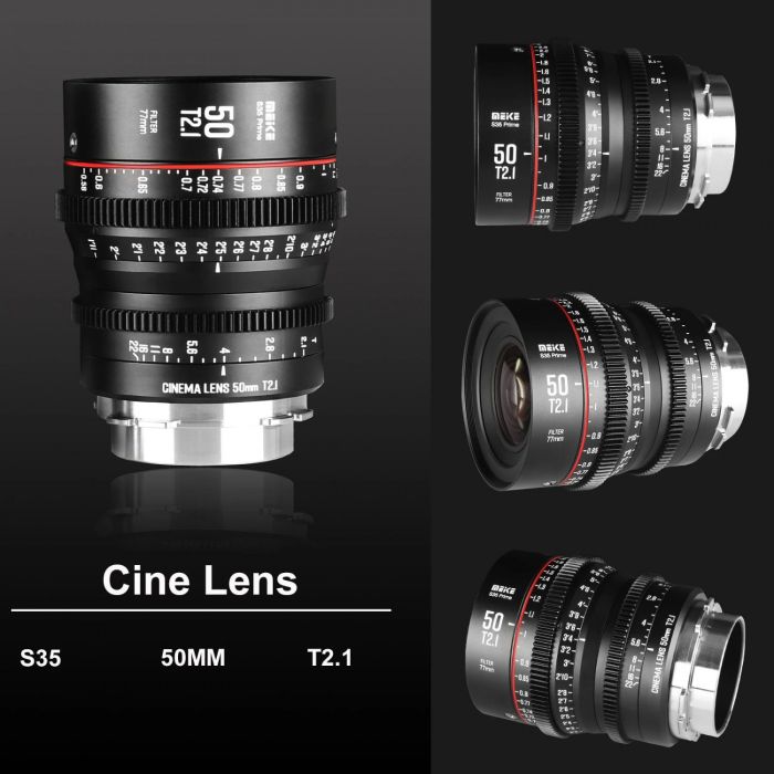 Meike 50mm T2.1 S35 Prime Cine Lens