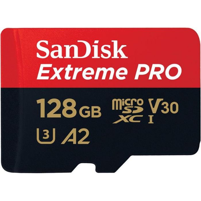 SANDISK EXTREME PRO microSDXC 128GB 170/90 MB/s A2 C10 V30 UHS-I U3-4950165