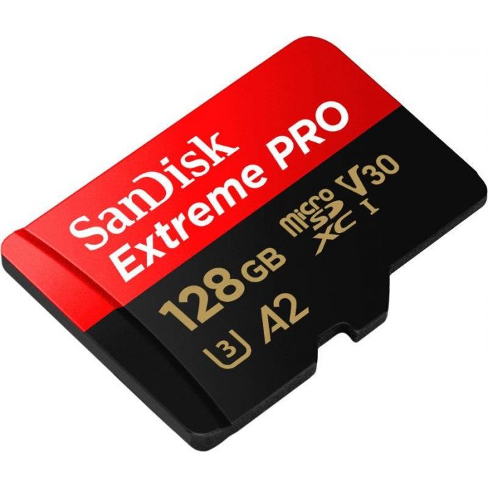 SANDISK EXTREME PRO microSDXC 128GB 170/90 MB/s A2 C10 V30 UHS-I U3-4950166